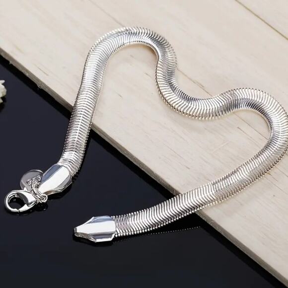 Jewelry | 925 Silver Bracelet 6 Mm Snake Chain Vintage Boho  925 Silver Bracelet 6 mm Snake Chain Vintage BOHO Fashion Gift Mens Womens NEW!